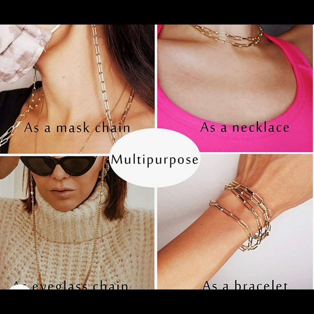 NWT 6 PCS Glasses/Mask Chain for Women, NEW IN ORIGINAL PACKAGE, MULTIPURPOSE - Picture 3 of 5